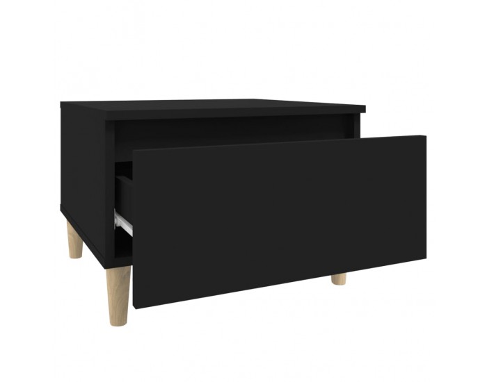 Sonata H Странична маса, черна, 50x46x35 см, инженерно дърво