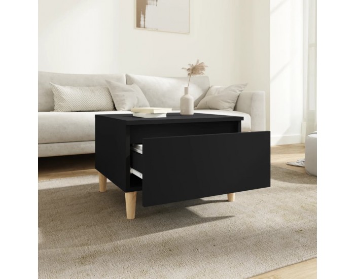 Sonata H Странична маса, черна, 50x46x35 см, инженерно дърво