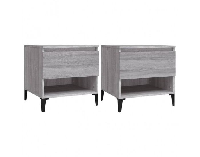 Sonata H Странични маси, 2 бр, сив сонома, 50x46x50 см, инженерно дърво