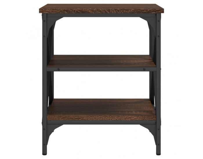 Sonata H Странични маси, 2 бр, Кафяв дъб, 40x42x50 см, инженерно дърво