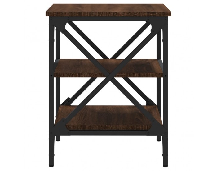 Sonata H Странични маси, 2 бр, Кафяв дъб, 40x42x50 см, инженерно дърво