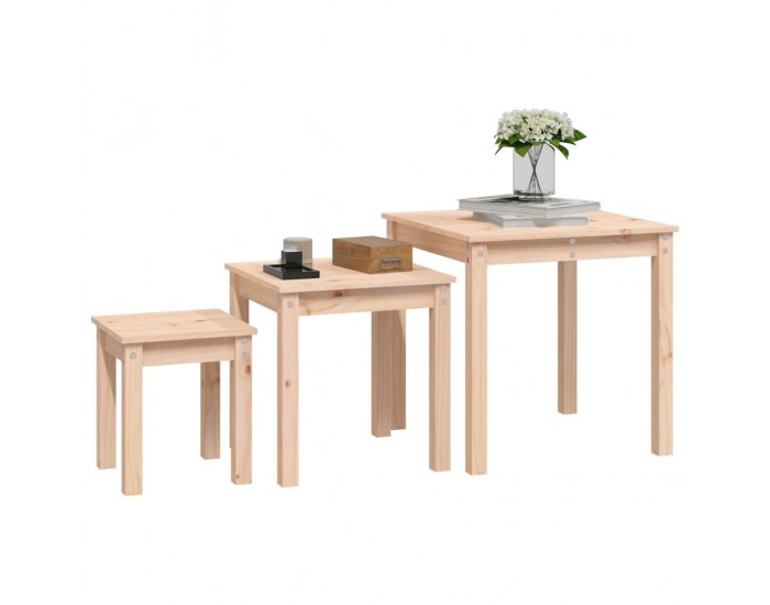 Sonata H Стифиращи маси, 3 бр, бор масив