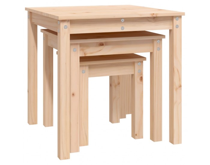 Sonata H Стифиращи маси, 3 бр, бор масив