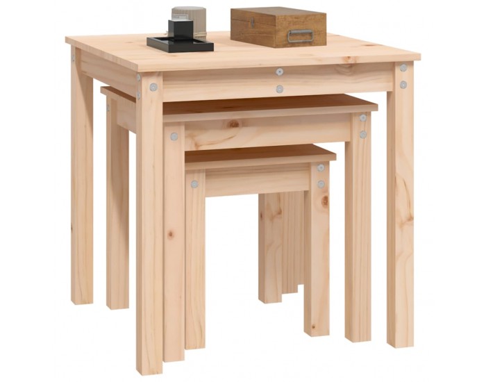 Sonata H Стифиращи маси, 3 бр, бор масив