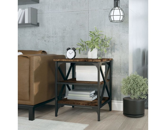 Sonata H Странична маса, опушен дъб, 40x42x50 см, инженерно дърво