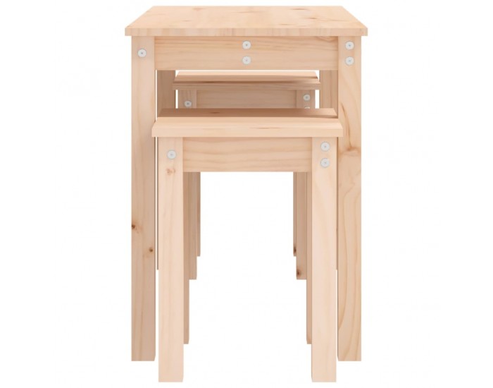 Sonata H Стифиращи маси, 3 бр, бор масив