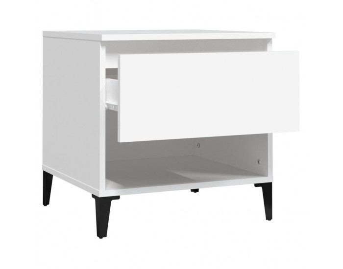 Sonata H Странични маси, 2 бр, бели, 50x46x50 см, инженерно дърво