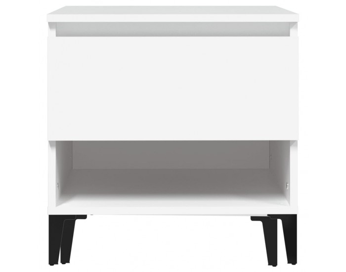 Sonata H Странични маси, 2 бр, бели, 50x46x50 см, инженерно дърво