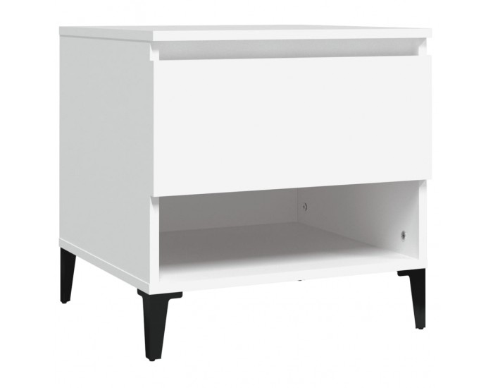 Sonata H Странични маси, 2 бр, бели, 50x46x50 см, инженерно дърво