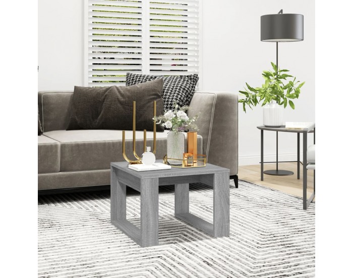 Sonata H Странична маса, cив сонома, 50x50x35 см, инженерно дърво