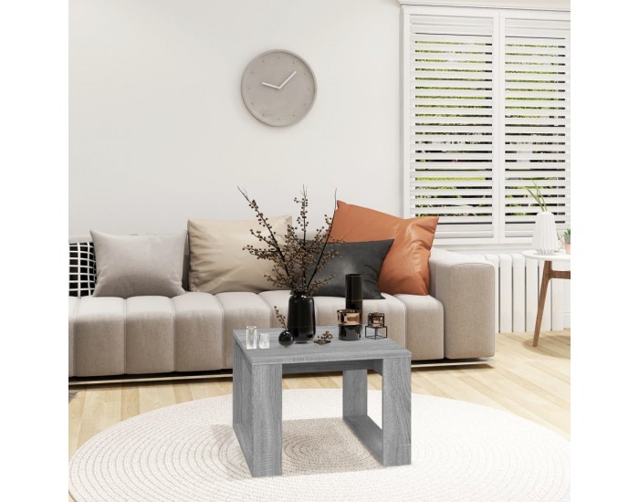 Sonata H Странична маса, cив сонома, 50x50x35 см, инженерно дърво