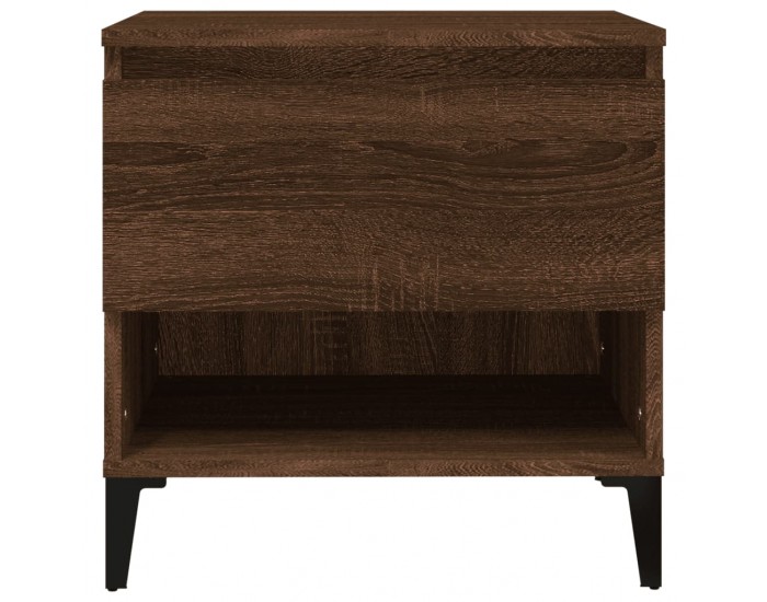 Sonata H Странични маси, 2 бр, Кафяв дъб, 50x46x50 см, инженерно дърво