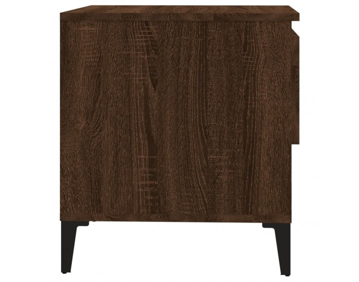 Sonata H Странични маси, 2 бр, Кафяв дъб, 50x46x50 см, инженерно дърво