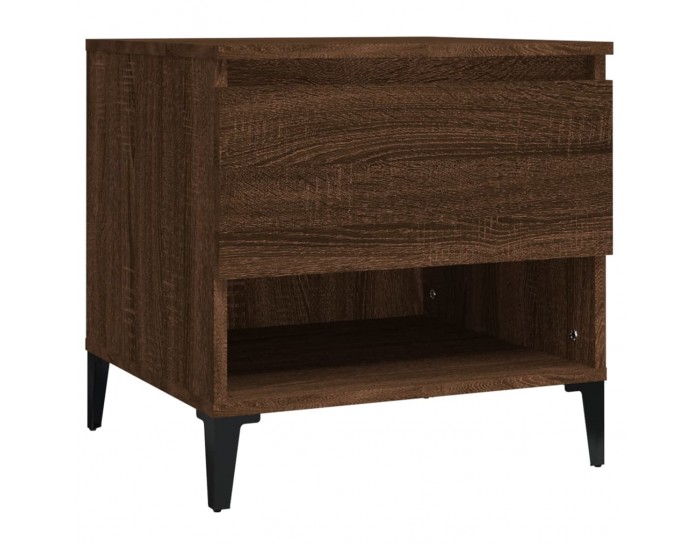 Sonata H Странични маси, 2 бр, Кафяв дъб, 50x46x50 см, инженерно дърво