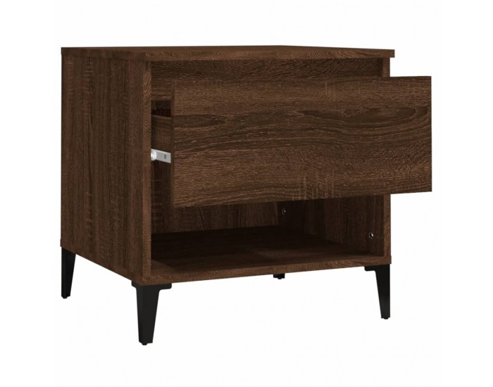 Sonata H Странични маси, 2 бр, Кафяв дъб, 50x46x50 см, инженерно дърво