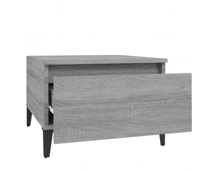 Sonata H Странична маса, сив сонома, 50x46x35 см, инженерно дърво