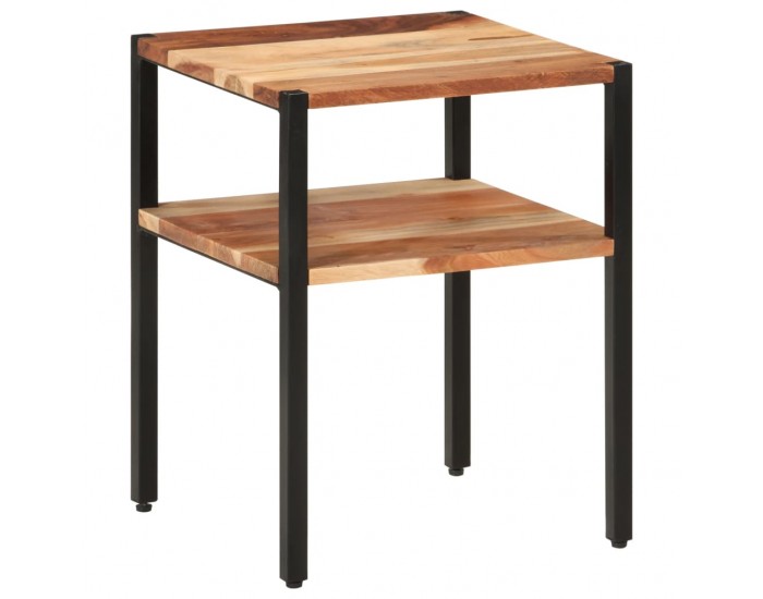 Sonata H Помощна маса 35x35x45 см масивно дърво акация и желязо