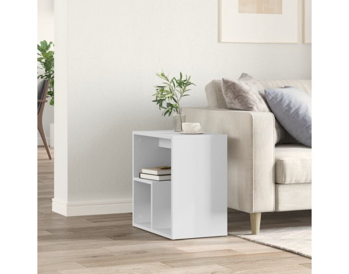 Sonata H Странична маса, бяла, 50x30x50 см, инженерно дърво