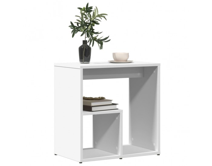 Sonata H Странична маса, бяла, 50x30x50 см, инженерно дърво