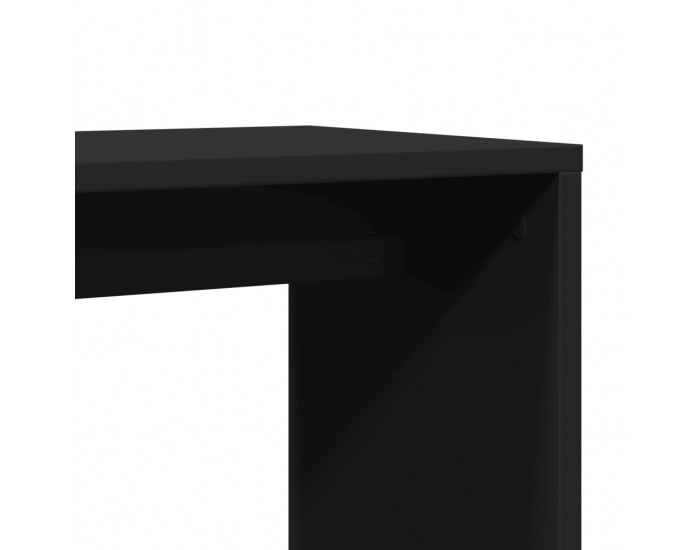 Sonata H Странична маса, черна, 50x30x50 см, инженерно дърво