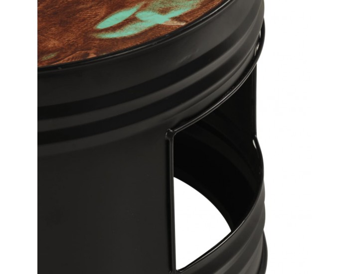 Sonata H Бар маси с форма на барабан 3 бр масивна регенерирана дървесина