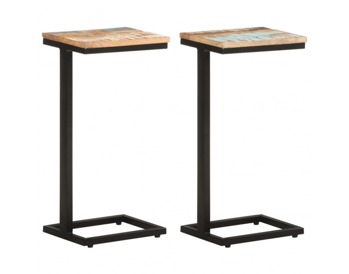 Sonata H Странични маси 2 бр 31,5x24,5x64,5 см регенерирано дърво масив