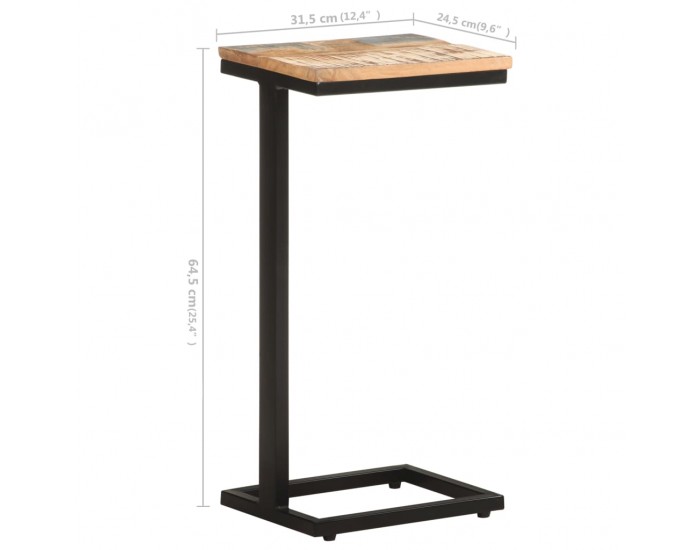 Sonata H Странични маси 2 бр 31,5x24,5x64,5 см регенерирано дърво масив