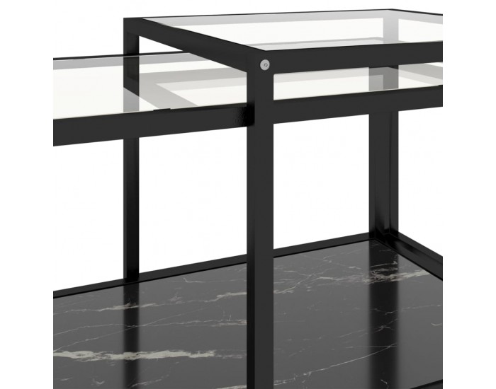 Sonata H Масички за чай, 2 бр, закалено стъкло, черни