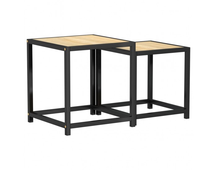 Sonata H Маси за чай, 2 бр, МДФ, дъб сонома