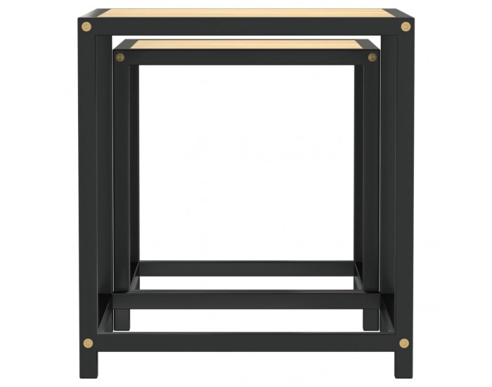 Sonata H Маси за чай, 2 бр, МДФ, дъб сонома