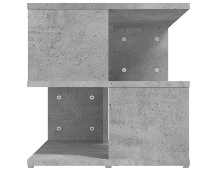 Sonata H Странична маса, бетонно сива, 40x40x40 см, инженерно дърво