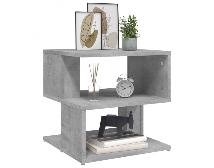 Sonata H Странична маса, бетонно сива, 40x40x40 см, инженерно дърво