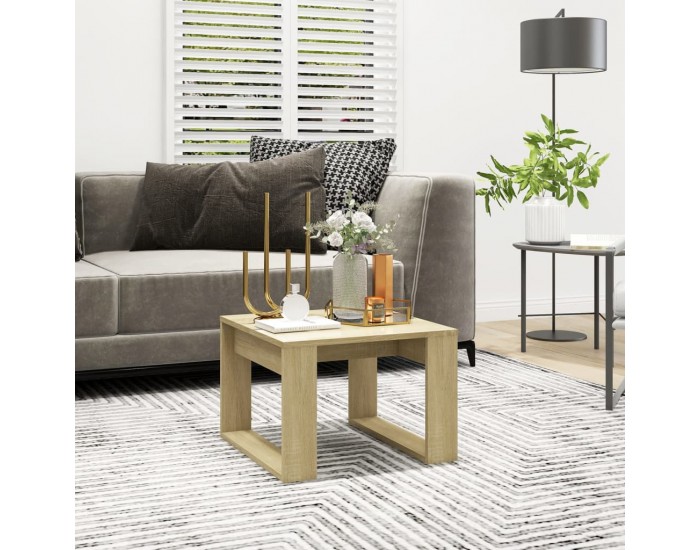 Sonata H Странична маса, дъб сонома, 50x50x35 см, инженерно дърво