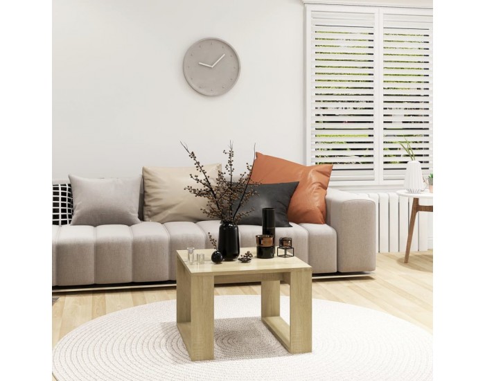 Sonata H Странична маса, дъб сонома, 50x50x35 см, инженерно дърво