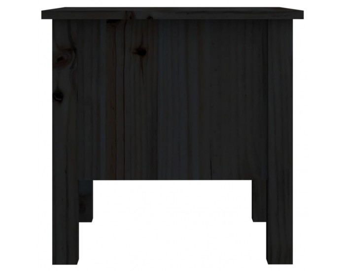 Sonata H Странична масичка, черна, 40x40x39 см, борово дърво масив
