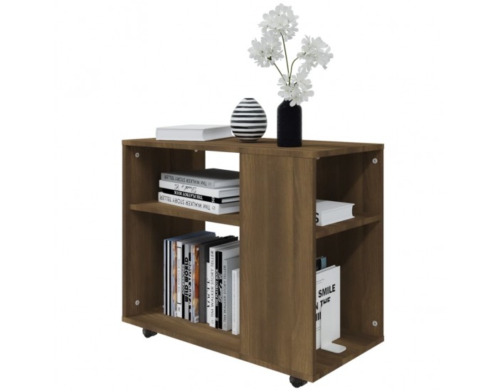 Sonata H Странична маса, кафяв дъб, 70x35x55 см, инженерно дърво