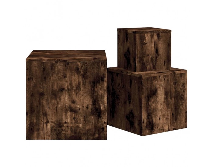 Sonata H Странични маси, 3 бр, опушен дъб, инженерно дърво