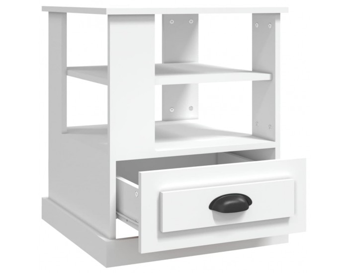 Sonata H Странична маса, бяла, 50x50x60 см, инженерно дърво