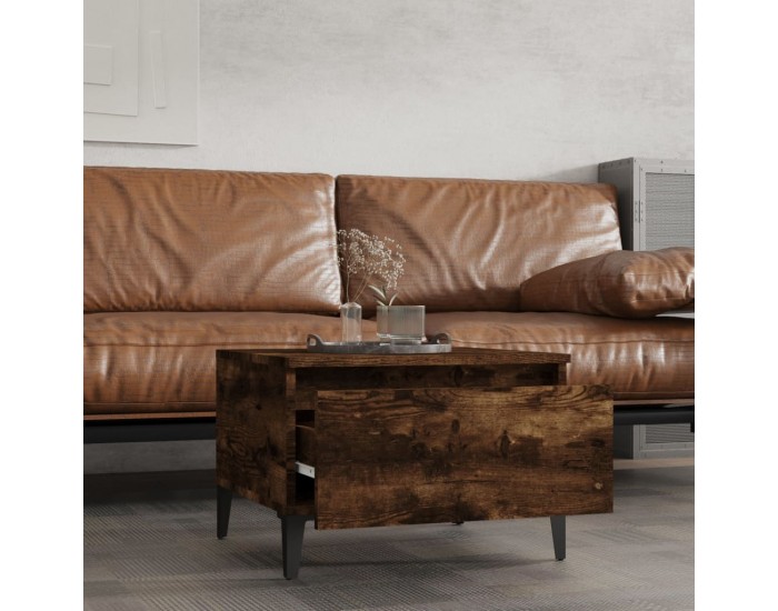 Sonata H Странична маса, опушен дъб, 50x46x35 см, инженерно дърво