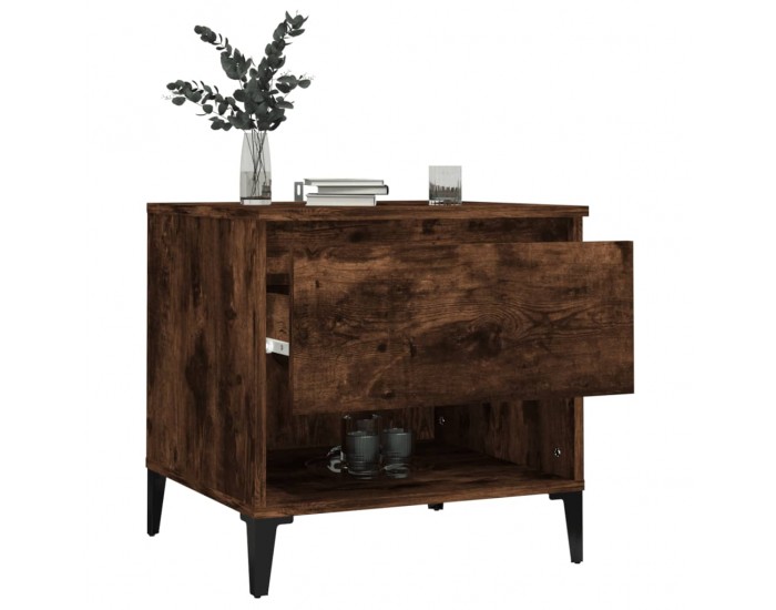 Sonata H Странична маса, опушен дъб, 50x46x50 см, инженерно дърво