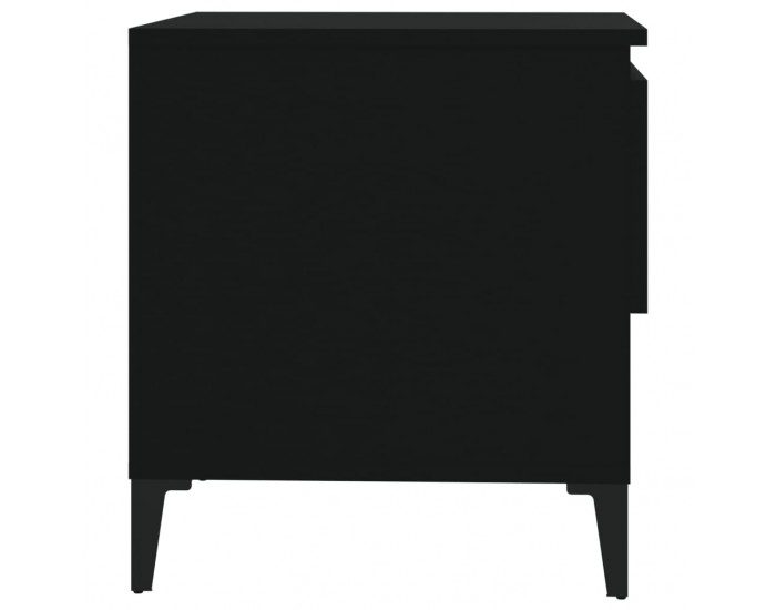 Sonata H Странични маси, 2 бр, черни, 50x46x50 см, инженерно дърво