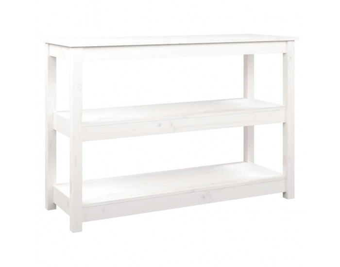 Sonata H Конзолна маса бяла 110x40x74 см борово дърво масив