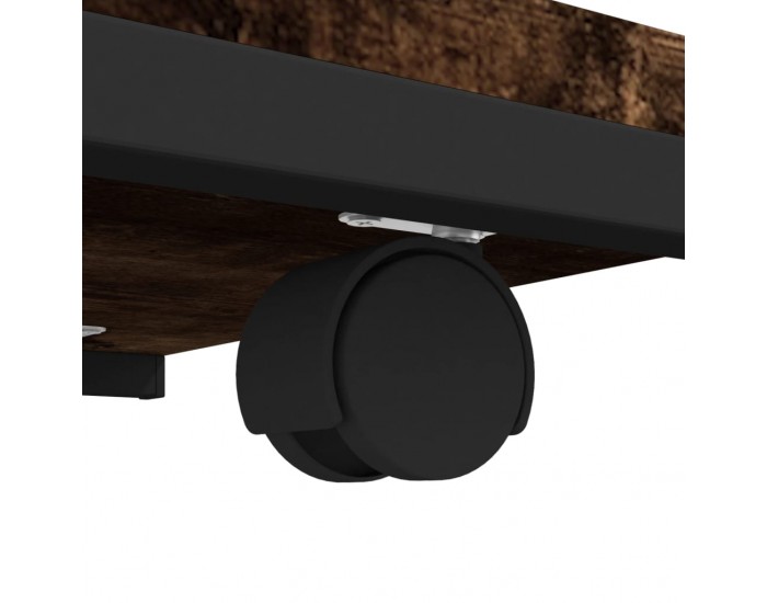 Sonata H Странична маса с колела опушен дъб 50x35x55,5см инженерно дърво