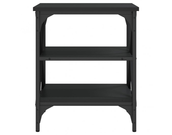 Sonata H Странични маси, 2 бр, черни, 40x42x50 см, инженерно дърво