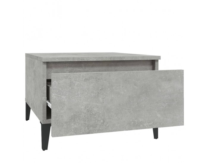 Sonata H Странична маса, бетонно сива, 50x46x35 см, инженерно дърво