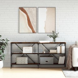 Sonata H Конзолна маса опушен дъб 160x30x75 см инженерно дърво и желязо - Маси