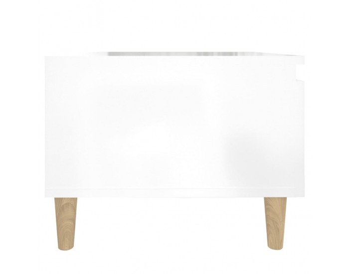 Sonata H Странични маси, 2 бр, бял гланц, 50x46x35 см, инженерно дърво