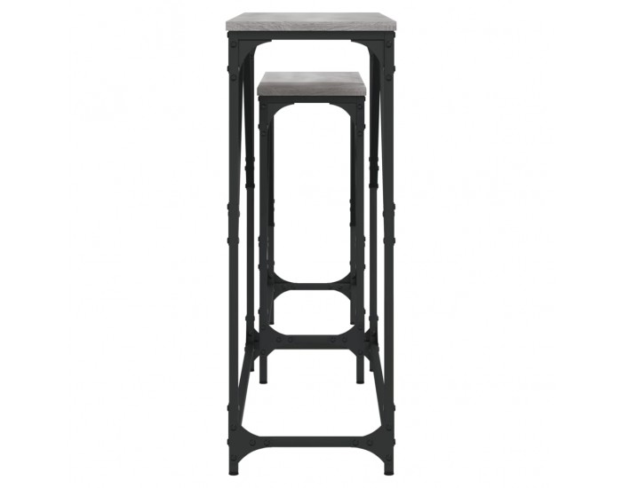 Sonata H Стифиращи конзолни маси, 2 бр, сив сонома, инженерно дърво