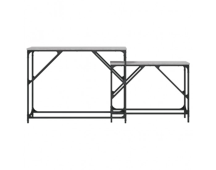 Sonata H Стифиращи конзолни маси, 2 бр, сив сонома, инженерно дърво