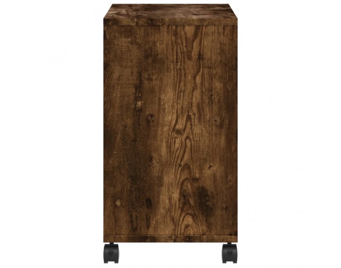 Sonata H Странична маса с колела опушен дъб 50x30x55 см инженерно дърво